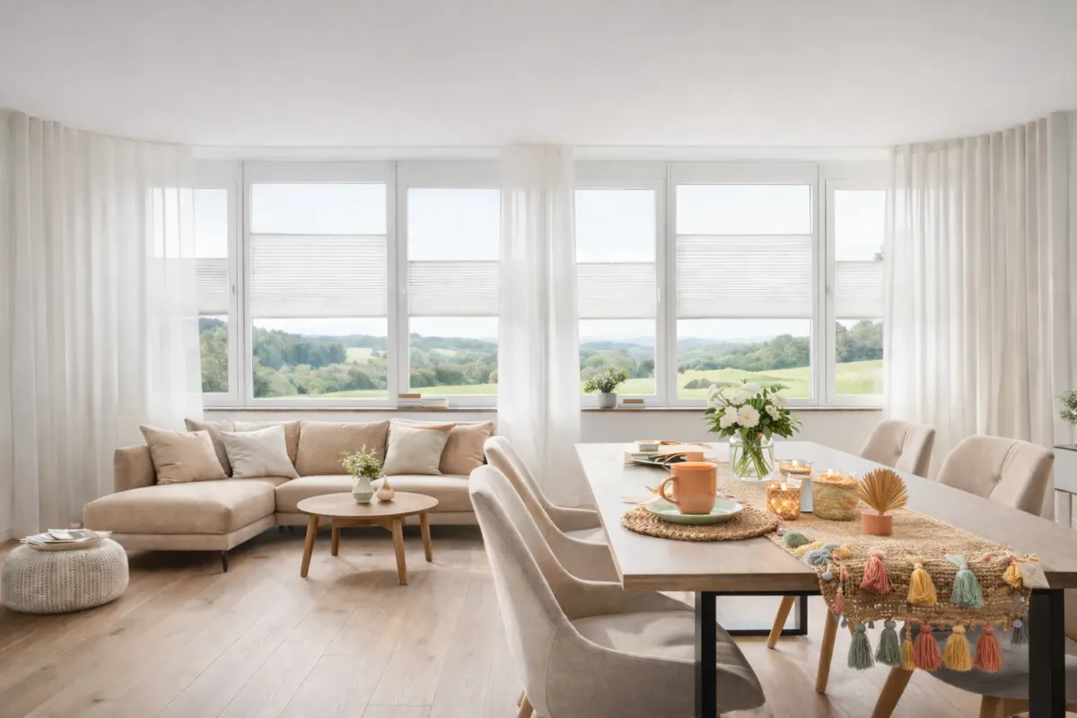 Gardinen Blush mit Plissee Palado von Indes Fuggerhaus